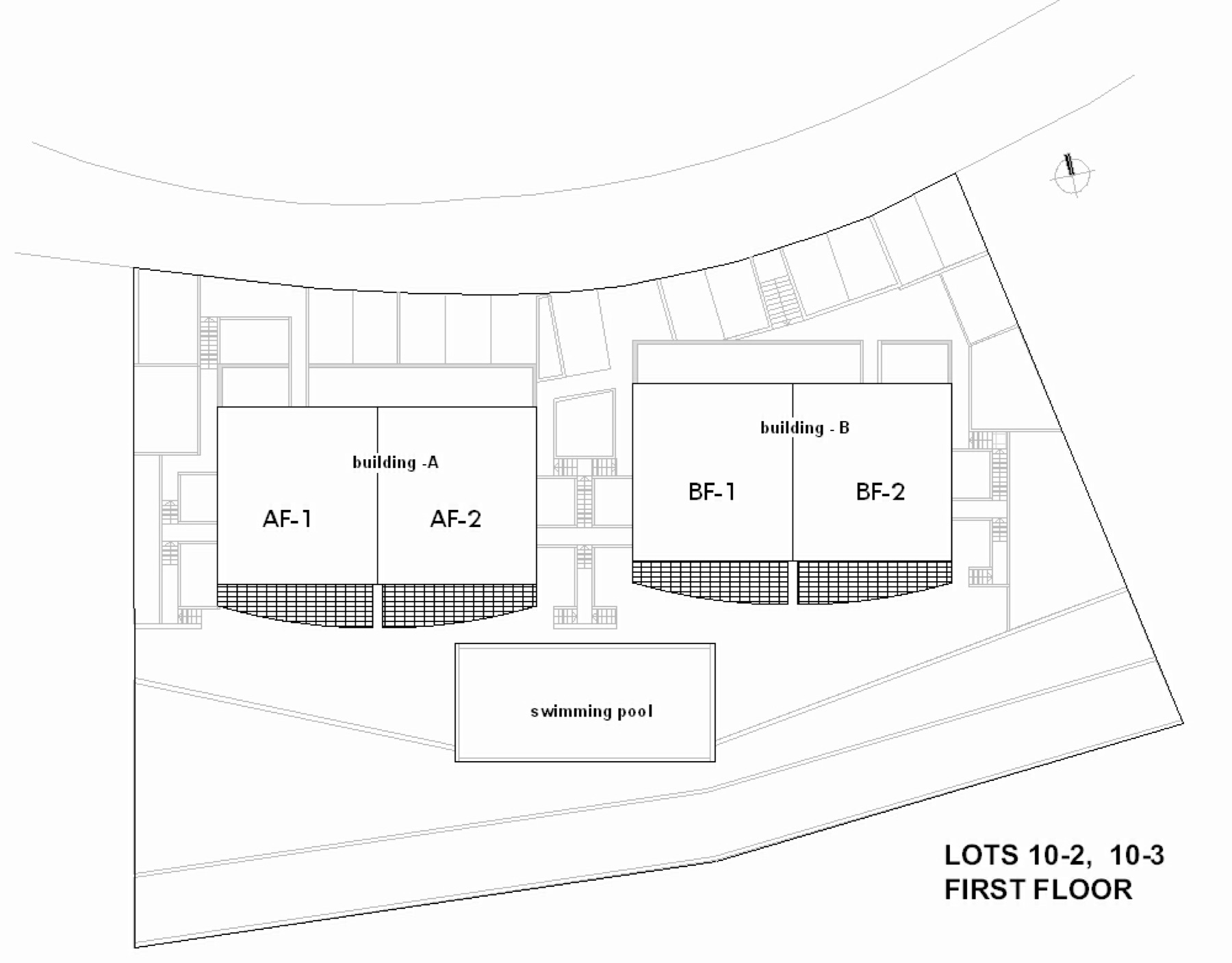 Previously approved first floor plan for lots 10-2 and 10-3