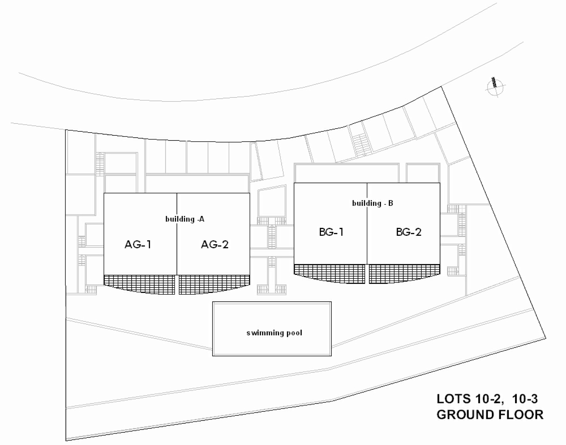Previously approved ground floor plan for lots 10-2 and 10-3
